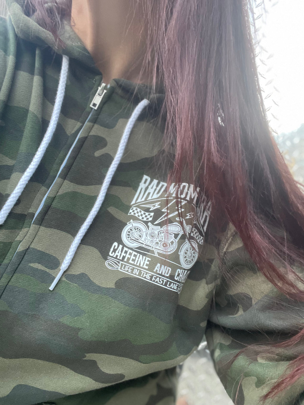 Rad Mom Era Camo Hoodie