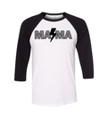MAMA Checkered Baseball Tee